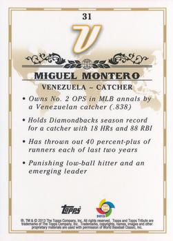2013 Topps Tribute WBC #31 Miguel Montero Back