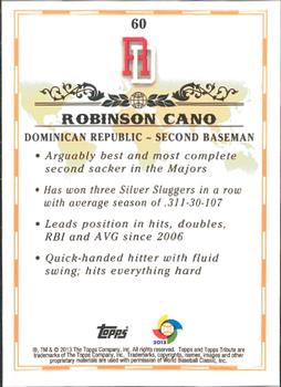 2013 Topps Tribute WBC #60 Robinson Cano Back