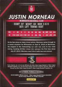 2013 Pinnacle #50 Justin Morneau Back