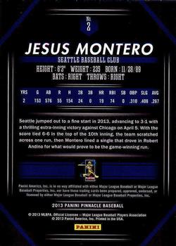2013 Pinnacle #2 Jesus Montero Back