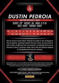 2013 Pinnacle #24 Dustin Pedroia Back