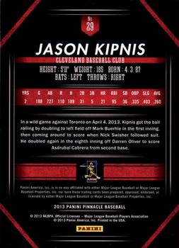 2013 Pinnacle #29 Jason Kipnis Back