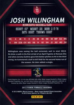 2013 Pinnacle #75 Josh Willingham Back
