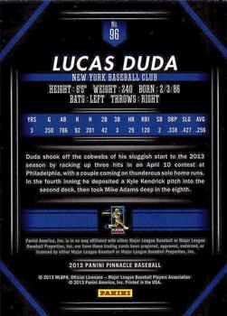 2013 Pinnacle #96 Lucas Duda Back