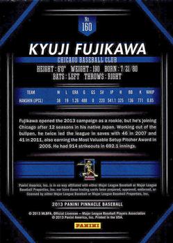 2013 Pinnacle #160 Kyuji Fujikawa Back