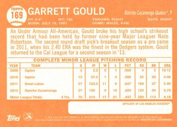 2013 Topps Heritage Minor League #169 Garrett Gould Back