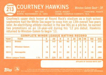 2013 Topps Heritage Minor League #213 Courtney Hawkins Back