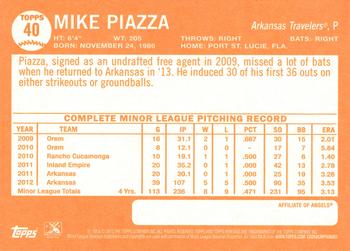 2013 Topps Heritage Minor League #40 Mike Piazza Back