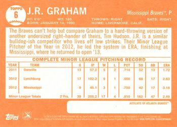 2013 Topps Heritage Minor League #6 J.R. Graham Back