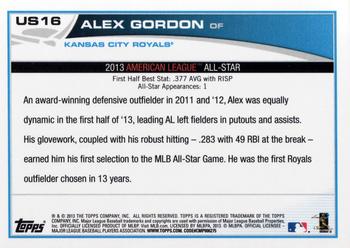 2013 Topps Update #US16 Alex Gordon Back