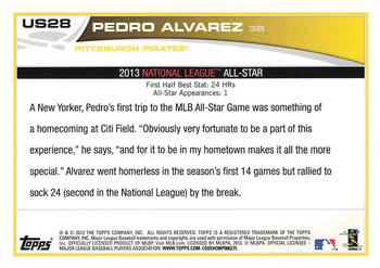 2013 Topps Update #US28 Pedro Alvarez Back