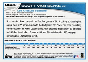 2013 Topps Update #US29 Scott Van Slyke Back