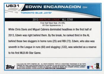 2013 Topps Update #US31 Edwin Encarnacion Back
