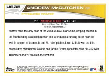 2013 Topps Update #US35 Andrew McCutchen Back