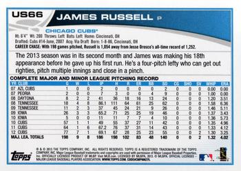 2013 Topps Update #US66 James Russell Back