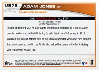 2013 Topps Update #US72 Adam Jones Back