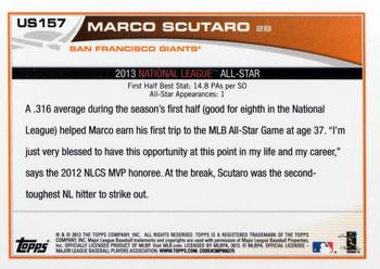 2013 Topps Update #US157 Marco Scutaro Back