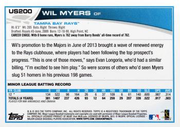 2013 Topps Update #US200 Wil Myers Back