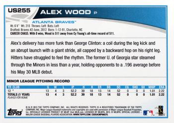 2013 Topps Update #US255 Alex Wood Back