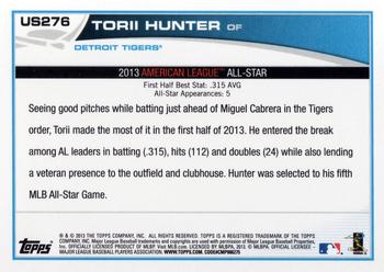2013 Topps Update #US276 Torii Hunter Back