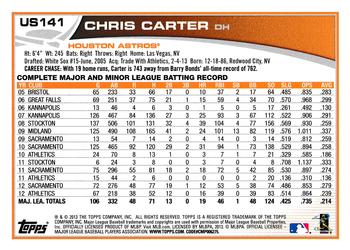 2013 Topps Update #US141 Chris Carter Back