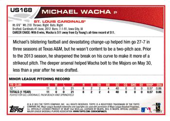 2013 Topps Update #US168 Michael Wacha Back
