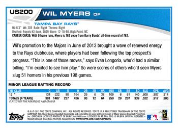2013 Topps Update #US200 Wil Myers Back