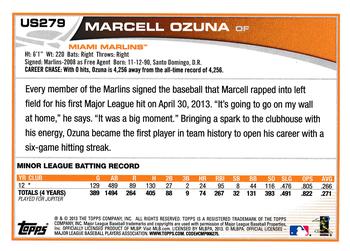 2013 Topps Update #US279 Marcell Ozuna Back