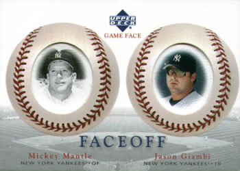 2003 Upper Deck Game Face #192 Mickey Mantle / Jason Giambi Front