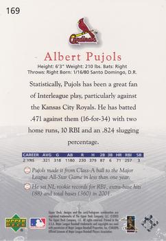 2003 Upper Deck Game Face #169 Albert Pujols Back