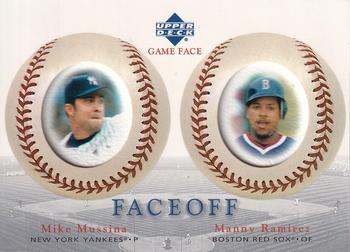 2003 Upper Deck Game Face #191 Mike Mussina / Manny Ramirez Front