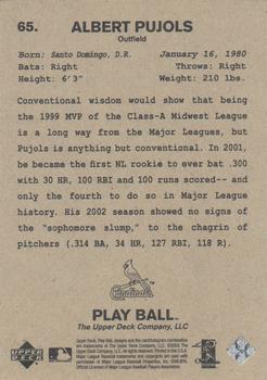 2003 Upper Deck Play Ball #65 Albert Pujols Back
