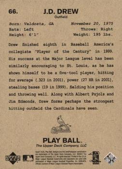 2003 Upper Deck Play Ball #66 J.D. Drew Back