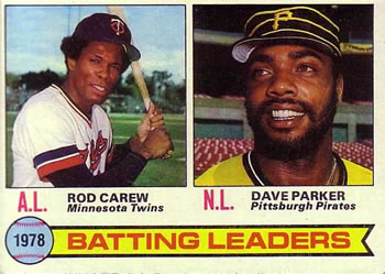 1979 Topps #1 1978 Batting Leaders (Rod Carew / Dave Parker) Front
