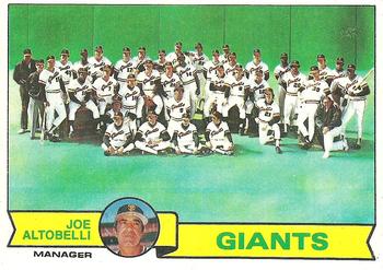 1979 Topps #356 San Francisco Giants / Joe Altobelli Front
