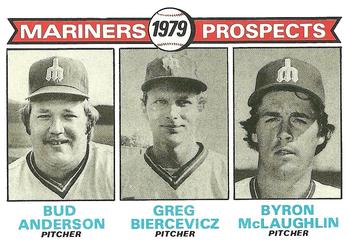 1979 Topps #712 Mariners 1979 Prospects (Bud Anderson / Greg Biercevicz / Byron McLaughlin) Front