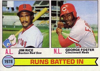 1979 Topps #3 1978 RBI Leaders (Jim Rice / George Foster) Front