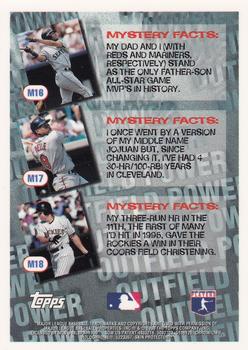 1996 Topps - Mystery Finest #M18 Dante Bichette Back