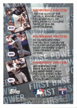 1996 Topps - Mystery Finest #M19 Mo Vaughn Back