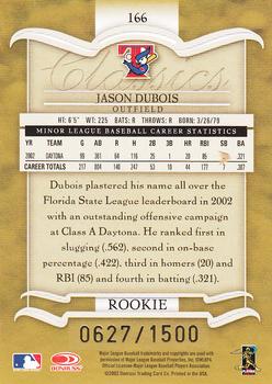2003 Donruss Classics #166 Jason Dubois Back