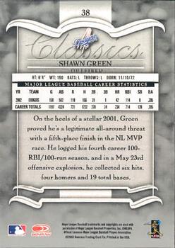 2003 Donruss Classics #38 Shawn Green Back