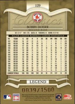2003 Donruss Classics #129 Bobby Doerr Back