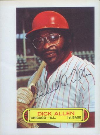 1973 Topps Pin-Ups #NNO Dick Allen Front