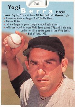 1995 Stouffer's Legends of Baseball #1 Yogi Berra Back