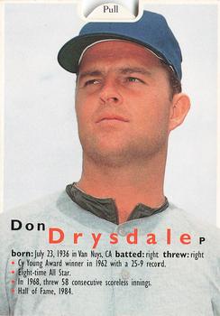 1995 Stouffer's Legends of Baseball #3 Don Drysdale Back