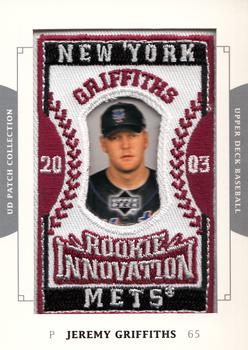 2003 UD Patch Collection #154 Jeremy Griffiths Front