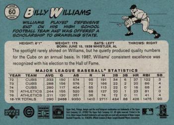 2003 Upper Deck Vintage #60 Billy Williams Back