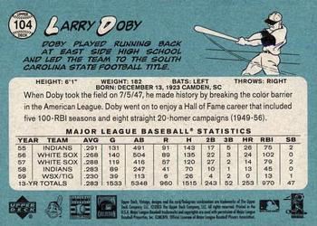 2003 Upper Deck Vintage #104 Larry Doby Back