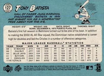 2003 Upper Deck Vintage #127 Tony Batista Back