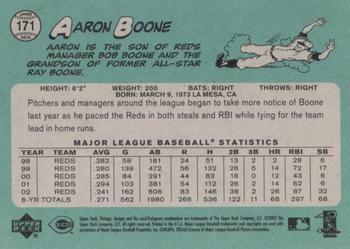 2003 Upper Deck Vintage #171 Aaron Boone Back